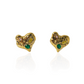 Cubic Zirconia Med Heart Stud