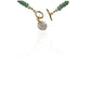 Green Aventurine Pearl Droplet Toggle Necklace