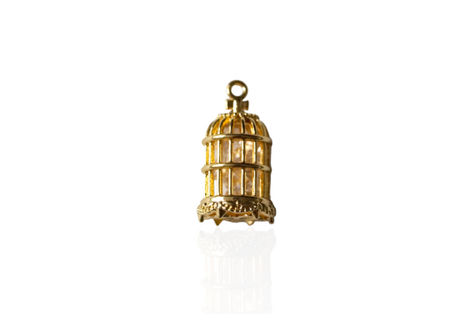 Birdcage Cubic Zirconia Pendant Charm