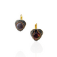 Lux Black Pearl Heart Drop Earrings