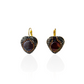 Lux Black Pearl Heart Drop Earrings