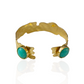 Chalcedony Cuff Bracelet Bangle Gold