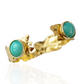 Chalcedony Cuff Bracelet Bangle Gold