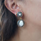 Lux Pearl Round Drop Earrings