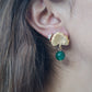 Rai Fan Green Shell Droplet Earrings