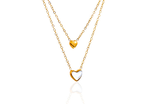 Didi Multi Layered Heart Minimalist Necklace