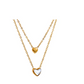 Didi Multi Layered Heart Minimalist Necklace