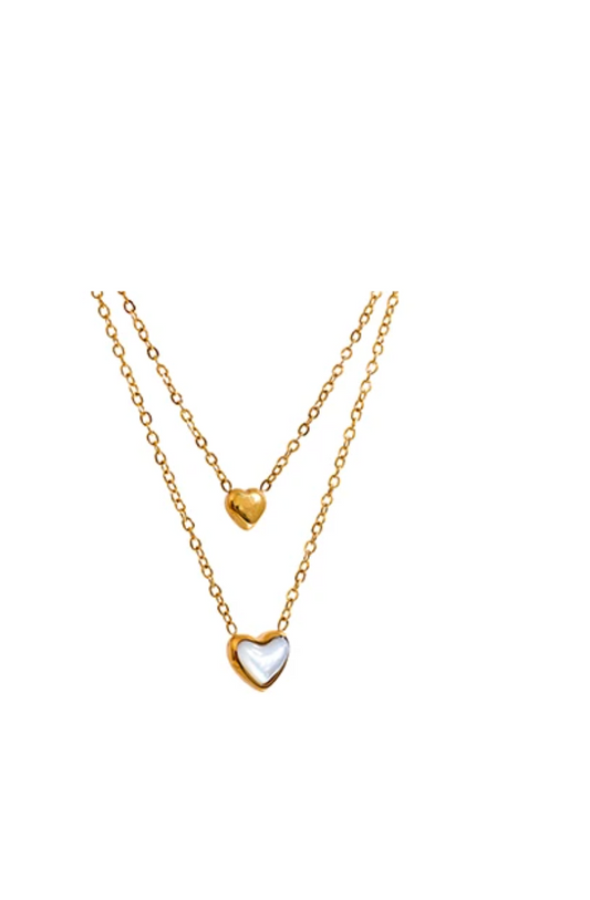 Didi Multi Layered Heart Minimalist Necklace