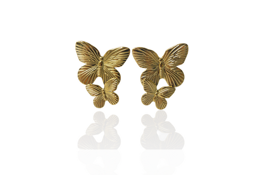 Gold Plated Butterfly Earrings