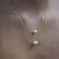 Double Layered Pearl Drop Neda Necklace