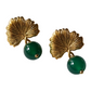 Rai Fan Green Shell Droplet Earrings