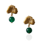 Rai Fan Green Shell Droplet Earrings