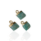 Mini Square Amazonite Gemstone Charm Pendant