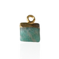 Mini Square Amazonite Gemstone Charm Pendant