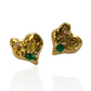 Cubic Zirconia Med Heart Stud