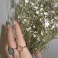 Turquoise Stone Round Ibiza Ring - Onesize