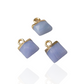 Mini Square Chalcedony Charm Pendant