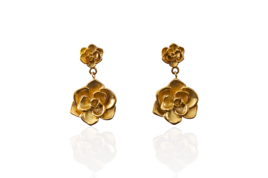 Jasmine Flower Droplet Earrings