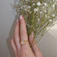 Clear Quartz Stone Round Sarai Ring - Onesize