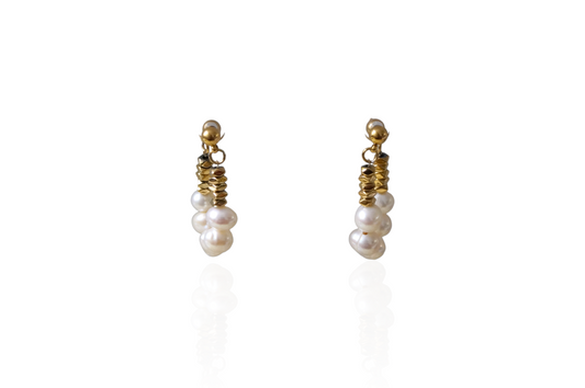 Freshwater Pearl Strand Sing Earrings