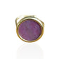 Agate Stone Round Ibiza Ring - Onesize