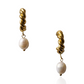 Roro Twist Half Hoops Pearl Earrings