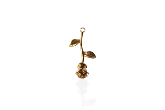 Gold Plated Rose Pendant Charm