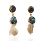 Irregular Pearl Turquoise Drop Earrings