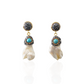 Irregular Pearl Turquoise Drop Earrings