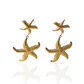 Tina Starfish Droplet Statement Earrings