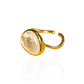 Clear Quartz Stone Round Sarai Ring - Onesize